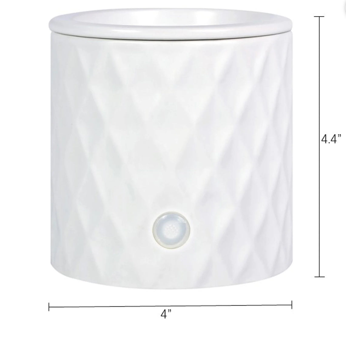 Electric 18-Watt Diamond Ceramic Wax Warmer - White